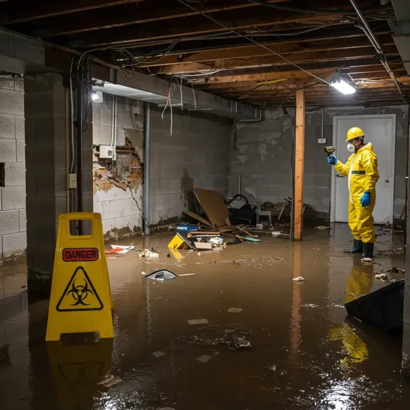 Flooded Basement Electrical Hazard in Wellfleet, MA Property